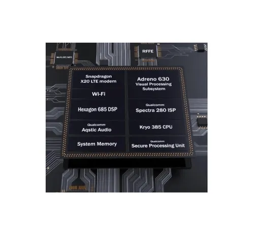 The Snapdragon 845 chip and its subsystems: Kryo 385 CPU, Adreno 630 GPU, Hexagon 685 DSP